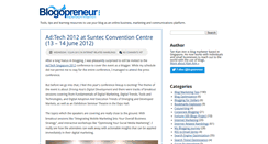 Desktop Screenshot of blogopreneur.com